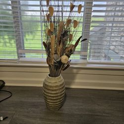 Vase With Faux Plants