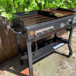 Blackstone griddle top charcoal grill combo
