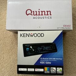KENWOOD Receiver AND Quinn Acoustics Speakers 