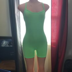 Lime Green One Piece Short Set 