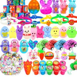 Easter Basket Essentials,108pcs Easter Egg Fillers Basket Stuffers for Kids Boys Girls, Eggs Hunt, Pinata Filler Goodie Bag Stuffers, Classroom Reward