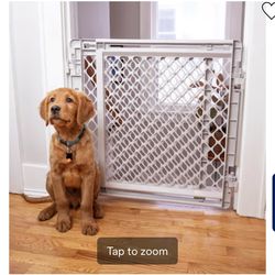 MyPet Gray 2-In-1 Easy Swing Pet Gate