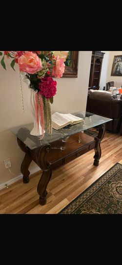 Dark Wood Console Table