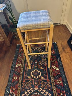 Wooden Upholstered Stool
