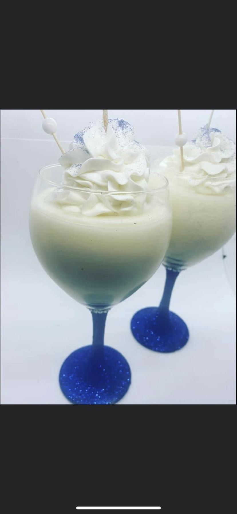 Glitter Wine Glass Candles