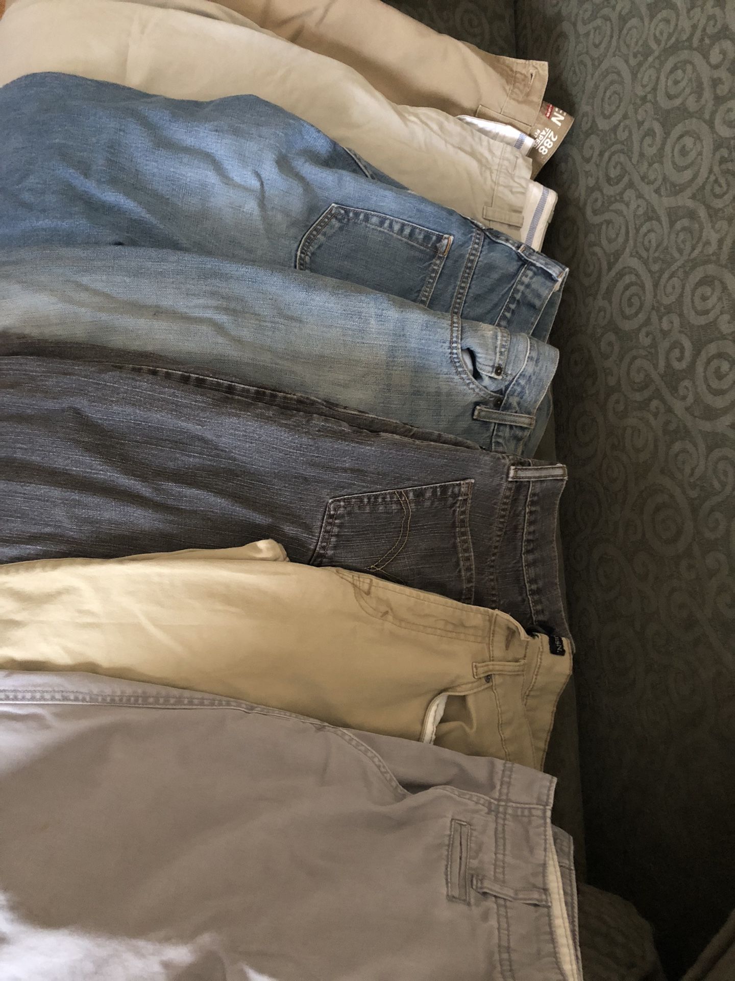 7 Pairs Of Jeans/khakis-men’s Size 30-32/32-32
