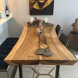 Solid Wood  3” Thick Dining Table 