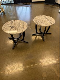 Modern Round Accent / Coffee Tables – Set of 2