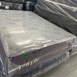 QUEEN SIZE PURPLE LUXE REJUVENATE (FIRM) PILLOW TOP MATTRESS & BOX SPRING BED SET