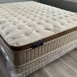 Full Organic Cloud Edition Europillow Top 12inch Mattress And boxspring 