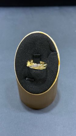 14K Solid Gold Men's Ring Natural Diamond