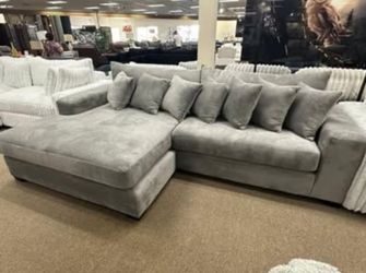 🩶NEW COZY OVERSIZED SECTIONAL Chaise Living Room Sofa Memory Foam💥$10 Down💥NO CREDIT