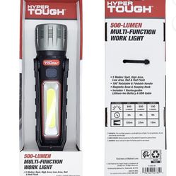 Hyper Tough Hyper Tough 500 Lumens Portable Multi-Use LED Work Light with Folding Stand and Magnetic Base