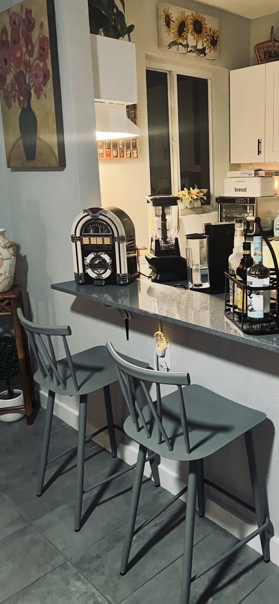 Countertop Chairs With Cushion - Set Of (2)