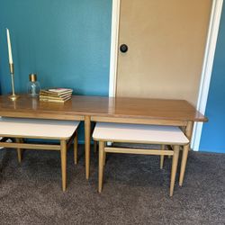 Mid Century Modern Low Table w/ Nesting Tables