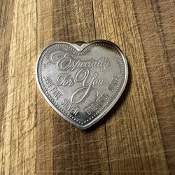 1 Troy Ounce .999 Silver Heart. Especially For You.