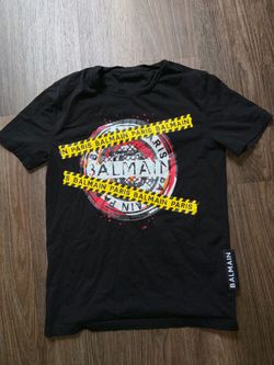 Authentic Balmain Paris Graphic Logo T-Shirt Black