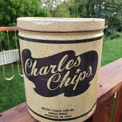 Vintage Charles Chips Can 1 Pound / 16 oz. / 453 grams