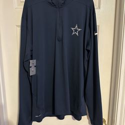 Nike Dallas Cowboys 1/4 Quarter Zip Long Sleeve Dri Fit 2XL New w/Tags