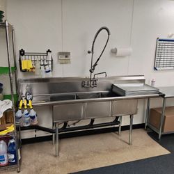 Commercial Stainless Steel Sink.