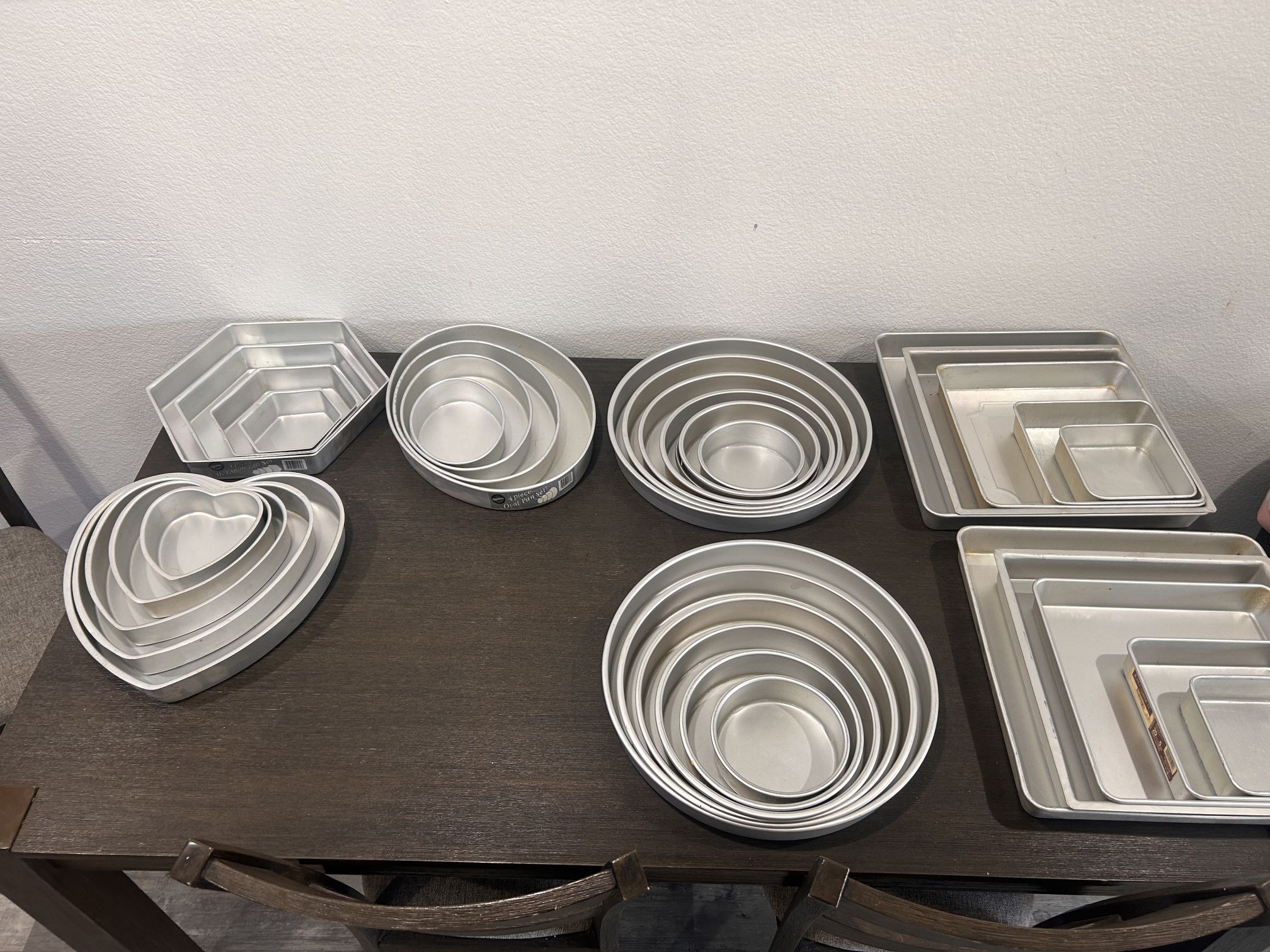 Cake Pan Sets Hearts, Square, Oval, Circle, Hexagon