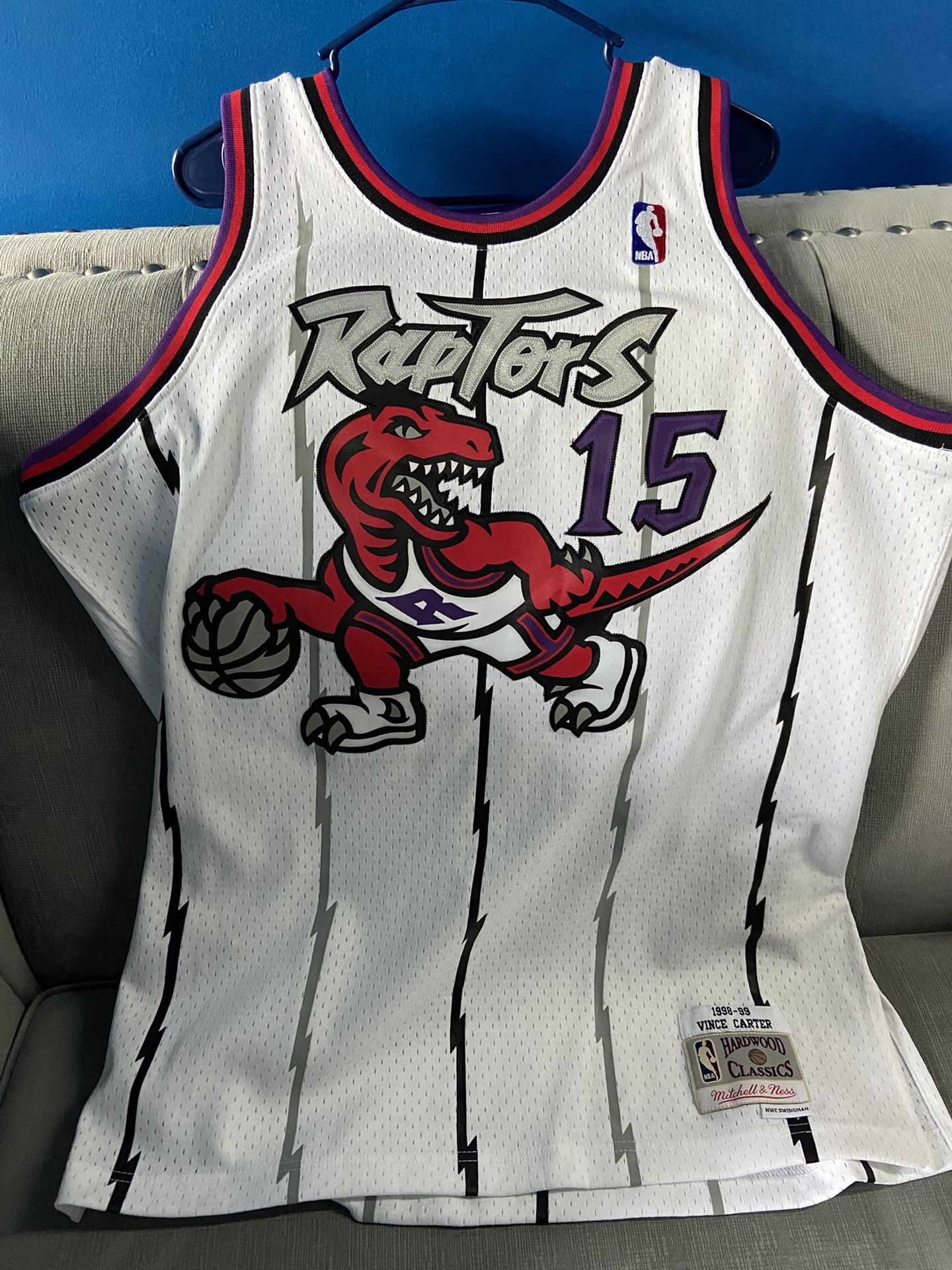 Toronto Raptors #15 Vince Carter1998-99 Men’s Swingman Jersey White - Size Large