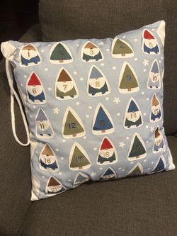 Christmas Advent Calendar Gnome Pillow