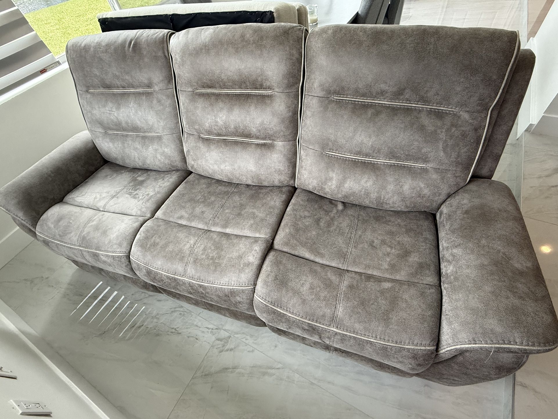 Gray Microfiber Couch
