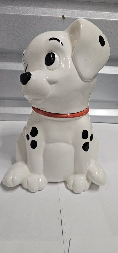 Disney Dalmation Cookie jar Vintage exc+ 101 dalamations Treasure Craft 13'