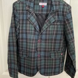U.S. Polo Assn. Plaid Blazer Jacket (Coat)– Size Small – Stylish Kids/Youth Blazer