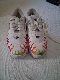 Heelys White Flame Print Roller Sneakers
