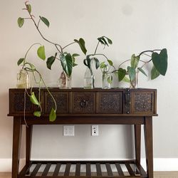 Wood Brown Console Table 