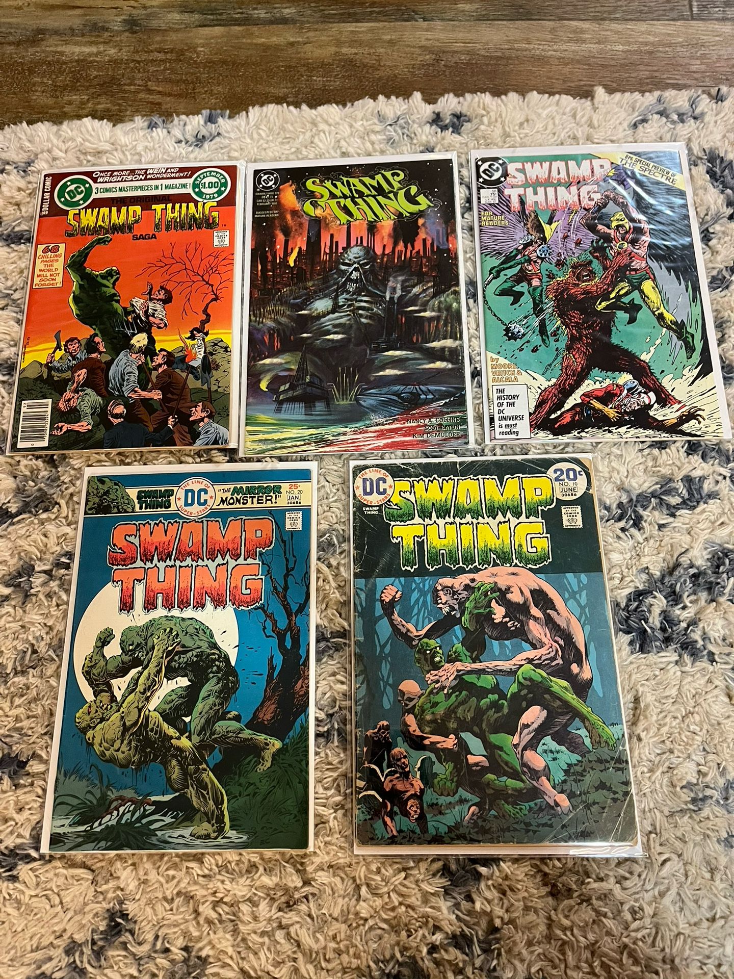 Swamp Thing DC Comics 5 Issue Comic Lot Bronze Age Newsstand Key