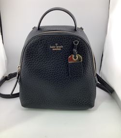 Kate Spade Black Pebbled Backpack