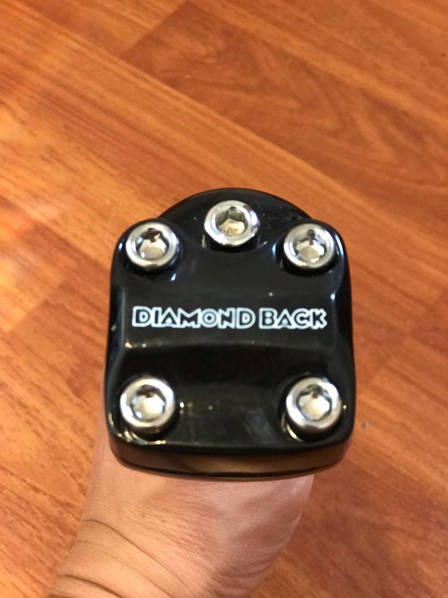 Diamondback Stem Black Gooseneck Super Viper Silver Streak Turbo Bmx Old School Senior Pro Medium 