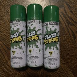 3ct 3oz Green Crazy Silly String
