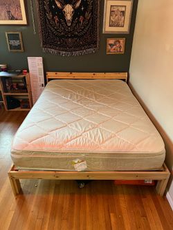 Full size mattress and bed frame
