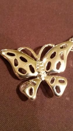 Sterling Silver Butterfly Necklace Jewelry