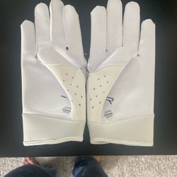 Nike White Black Football Gloves, Practically New Size adult small, I believe