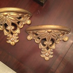 Set Of 2 Wall Shelves/Sconces 8 inches Tall, 11 inches Wide, 5 inches Deep. Non Smoking Home