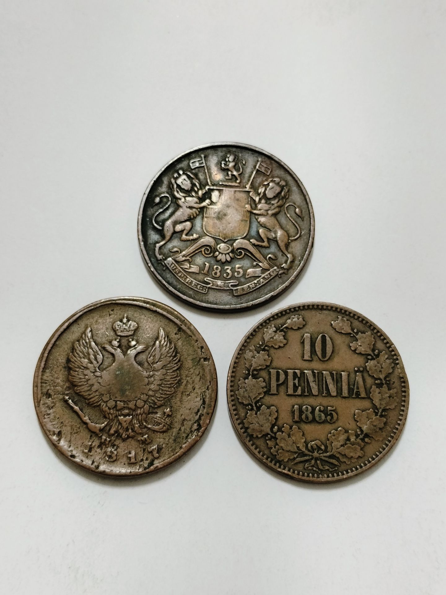 Antique Coins 1817 , 1835 , 1865