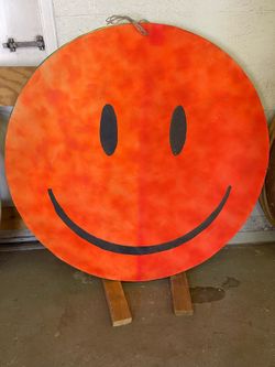 Wood Smiley Face