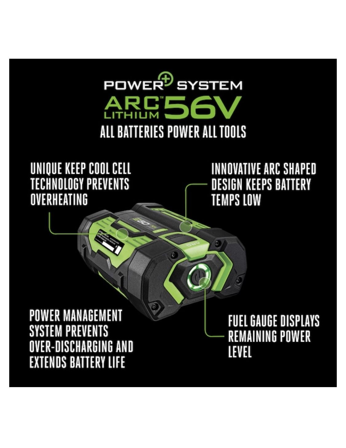 EGO BA2800T 56 Volt 5.0 ah Battery  Home & Garden