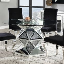 Glam Mirrored Dining Table ONLY Brand New In Box Firm Price $940