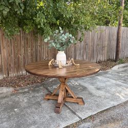 Custom Built Dining Table Solid wood Farmhouse Set Modern Rustic Bench Country Oval Round Counter Breakfast Height  Farm House 