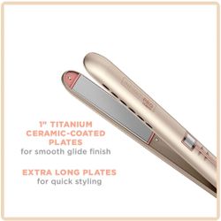 Conair InfinitiPRO Frizz-Free Titanium Ceramic 1" Flat Iron