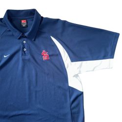 NIKE TEAM ST LOUIS CARDINALS DRI-FIT POLO SHIRT MEN'S XL FITS 2XL