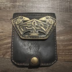 Leather Mjolnir Wallet 