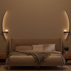 Modern Orb Arc Wall Lamp 2-pack