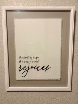 Beautiful Framed “Rejoice” Wall Art
